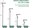 MECESOR Reptile Lamp Stand Adjustable Height 15.7-73.6inch with 360°Adjustable Swing Arm Heat Lamp Stand Plant Floor Lig