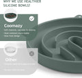 Coomazy Slow Feeder Cat Bowl Silicone Pet Puzzle Feeder for Slow Eating
