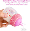 Xuanda Pet Feeding Bottle,3 Pack 60ml Nursing Bottle, 3 Sizes Nipples with Ventilation Valve Resistant Tearing Perfect for Puppies, Kittens, Small Wildlife (Pink)