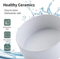 White Raised/Elevated Ceramic Dog Bowl for Medium Large Sized Breeds,Large Dog Food Water Bowl with Stand,8 in Non Slip 
