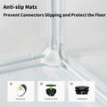 12 Panels Pet Playpen 16”x12” Bunny Pen Rabbit Cage Pet Fence Indoor DIY Plastic Enclosure for Guinea Pigs, Bunny, Hamst