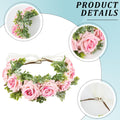 GORGECRAFT Dog Wedding Flower Collar Adjustable Puppy Outfit Floral Attire Collars Flowers Headband Wreath Garland Photo
