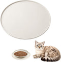 Round Silicone Pet Food Mats for Floor Waterproof, 10in Cat Food Bowl Non Slip Mat Waterproof Non-slip Feeding Bowl Mats