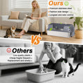 Vivifying XL Stainless Steel Cat Litter Box, High Sided Open Top, Gray