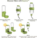 Automatic Pet Food Water Dispenser, Auto Gravity Pet Feeder Water Bottle Set for Cage, Feeding Station for Puppy Kitten 