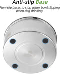 1L/0.26 Gallon Dog Water Bowl No Spill, Stainless Steel No Spill Water Bowl for Dogs, Slow Water Dog Bowl, No Splash Dog Water Bowls