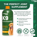 LIQUIDHEALTH Pets K9 Liquid Glucosamine for Dogs, Puppies, Senior Canines with Chondroitin, MSM, Hyaluronic Acid - Dog Vitamins for Hip & Joint Health, Dog Joint Oil, Joint Juice - Made in USA (32 oz)