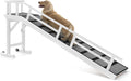 Dog Ramp for Bed or Couch, Wooden Pet Ramp with 20° Gentle Slope, Removable Side Rails, Non-Slip Surface, Top Platform &