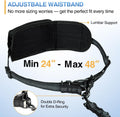 Kytely Hands Free Dog Leash with Zipper Pouch, Wide Padded Waist Dog Running Leash for Medium and Large Dogs, Dual Padded Handles, Retractable Bungee for Walking Jogging Training Hiking