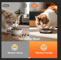 2 Pcs Stainless Steel Cat Bowls, Shallow Wide Food Water Bowls with Non-Slip Silicone Base, Dishwasher Safe for Cats Kittens Small Dogs Indoor Outdoor Use