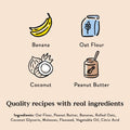 Bocce's Bakery Oven Baked PB & Banana Recipe Treats for Dogs, Wheat-Free Everyday Dog Treats, Real Ingredients, Baked in The USA, Natural Soft & Chewy Cookies, Peanut Butter & Banana, 6 oz