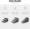 Garnpet 5-Step Adjustable Dog Stairs for High Beds, Dog Steps for Small Dogs and Cats, Foldable Pet Stairs for Bed Climbing, Non-Slip Pet Step Indoor, Grey