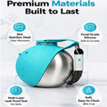2 in 1 Portable Tumbler for Dogs, 2026 New 10Oz Stainless Steel Dog Water Bottle with Silicone Foldable Bowl, Leak-Proof 2 in 1 Portable Small Dog Water Bottle
