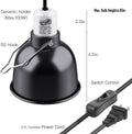 Reptile Light Fixture, 5.5'' Standard Dome for Reptile Basking Bulb Light/Heat Lamp/Ceramic Heat Emitter, 5.5 Inch Light