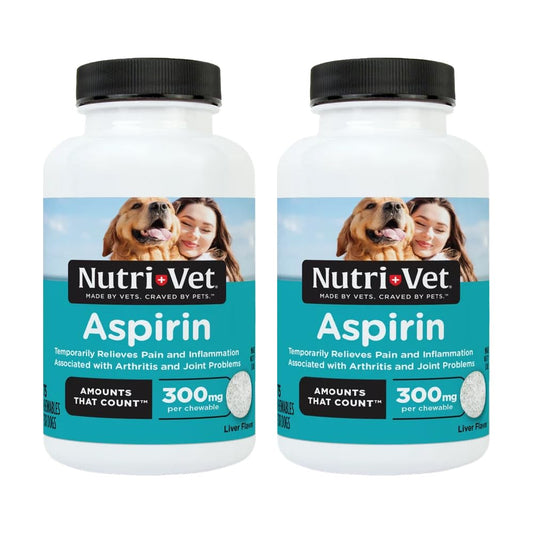 Nutri-Vet Aspirin Chewables for Large Dogs, 75 Count, Pack of 2