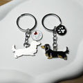Harikaji Dog Keychain, Vivid Cute Pet Keyring Bag Charm Metal Key Ring Keyfob