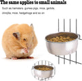 PINVNBY Parrot Feeding Cups Birds Food Dish Stainless Steel Parrot Feeders Water Cage Bowls with Clamp Holder for Cockat
