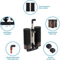 hygger Sponge Filter, Aquarium Filter Double Sponge Replaceable Media with 4 Biochemical Sponges and 1 Bag of Filtered C