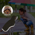 Lukovee Dog Raincoat, Ultra-Light Rain Jacket with Hood & Leash Hole, M