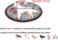 DEOMAN Pet Heating Pad for Small Dogs & Cats - Electric Heated Bed with Timer, Chew Proof, Easy Clean, Round - D16 inch