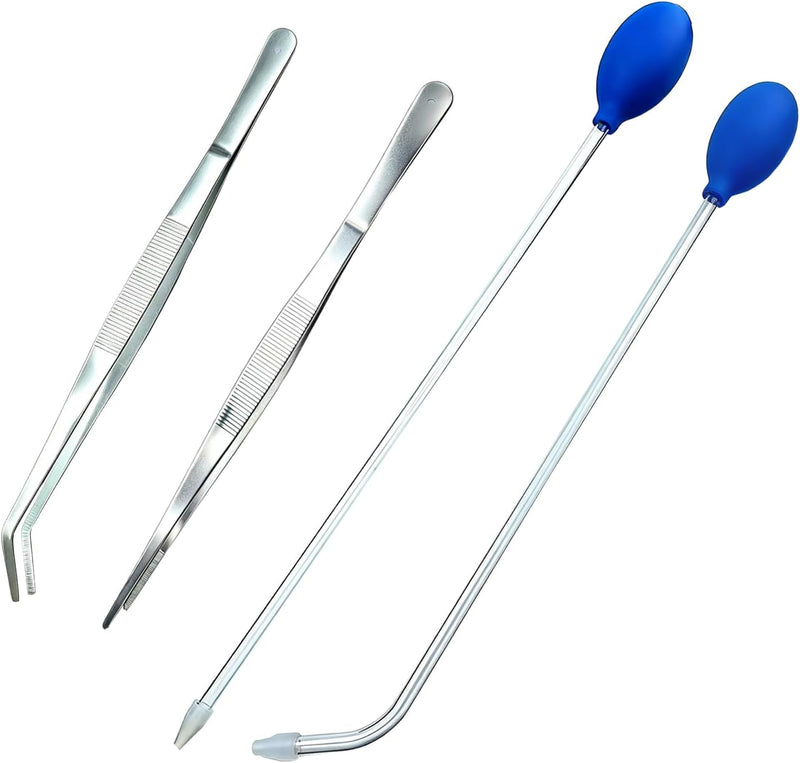 Axolotl Tank Accessories, Long Pipette Coral Food Feeder, Aquarium Tweezers