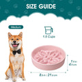 vancasso Ceramic Slow Feeder Dog Bowls, Puzzle Dog Food Bowls with Floral Maze, Anti -Slip Pet Food Dish for Medium Bree