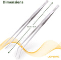 VORESTIC Straight and Curved Aquarium Tweezers Set 18 Inch, Stainless Steel Long Tweezers for Fish Tank Planting, Aquasc