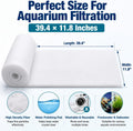 MAQIHAN Aquarium Filter Media Pad - White Filter Floss, 39.4 x 11.8 Inch