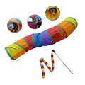 PetLike S Way Cat Tunnel Collapsible Pop-up Pet Tube Hideaway Play Toy with Ball (S-Way, Rainbow)