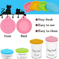IVIA PET Food Can Lids, 4 Pcs Silicone Pet Food Can Covers for Dog & Cat Food, One Tin Cap Fit Most Standard Size Dog Cat Food Canned（Multicolor）…