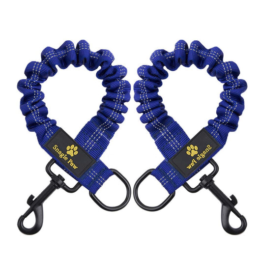 Bungee Leash Extension Attachment, 18" Shock Absorbing Lead Extension Absorber, Prevent Injury on Arm and Shoulder & Save Dogs from Getting Hurt, Great for Bicycle, Running, Walking,Blue