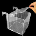 5.9 x 5.9 x 5.9 inch Acrylic Fish Breeding Box, Transparent Isolation Hatchery Incubator with Suction Cups for Guppy Shr