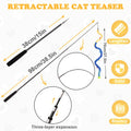 Cat Wand Toy, 8Pcs Retractable Plush Srtip Cat Teaser Wand Toys