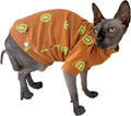 Limited Edition Sphynx Cat T-Shirts Elastic Hairless Cat Sweatshirt Pet Kitten Clothes Round Collar Kitten Shirts Vest Cats & Small Dogs Apparel (Kiwi, M (5.5-6.6 lbs))