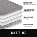 GORILLA GRIP® Waterproof Dog Blanket, Leakproof Couch Cover for Dogs, Silicone Grip Backing, Protects Sofa, Sectional, Bed, Crate, Car & RV, Tear-Resistant Washable Senior Pet Blanket, 30x70 Charcoal