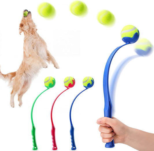 Jerify 3 Pack Dog Ball Thrower Launcher with 17.7 Inches Handle Length for for Dogs 20-60 Pounds Balls Launcher Bundle w
