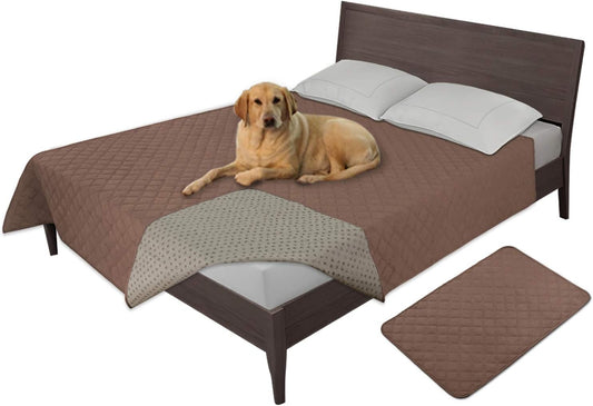 Easy-Going Waterproof Dog Bed Cover, Non-Slip Pet Blanket, 52x82in, Brown