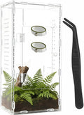 Jumping Spider Enclosure Accessories 3 Pcs Magnetic Feeding Bowl Set with Jumping Spider Feeding Tongs Removable Feeding