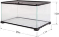REPTI ZOO 10 Gallon Reptile Tank Glass Natural Cages Terrarium 20" x 12" x 10" Sliding Screen Top for Reptile Hamster He