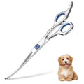 Pets vv 7.5" Curved Dog Grooming Scissors with Safety Round Tips, Light Weight Professional Pet Grooming Shears Stainless Steel for Dogs Cats Pets