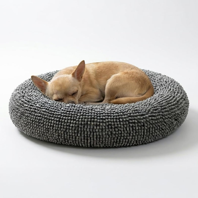 Muddy Mat® Cloud K-9 Dog Beds for Small Dogs & Cats, Soft & Relaxing Round Dog Bed, Chenille Material, Removable Cover, 