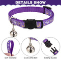 PAWCHIE Cat Harness with Leash and Collar Set - Escape Proof Adjustable H-shped Cat Harness with Star and Moon Pattern Glow in The Dark for Kitty Outdoor Walking