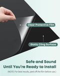 Pawfly Black Aquarium Background, 25.2" x 11.8", Static Cling Tank Background Wallpaper, No Glue Reusable PVC Fish Tank 