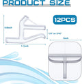 Chunful 12 Pcs Aquarium Lid Clips for Rimless Tank, Clear PC Hood Clamps