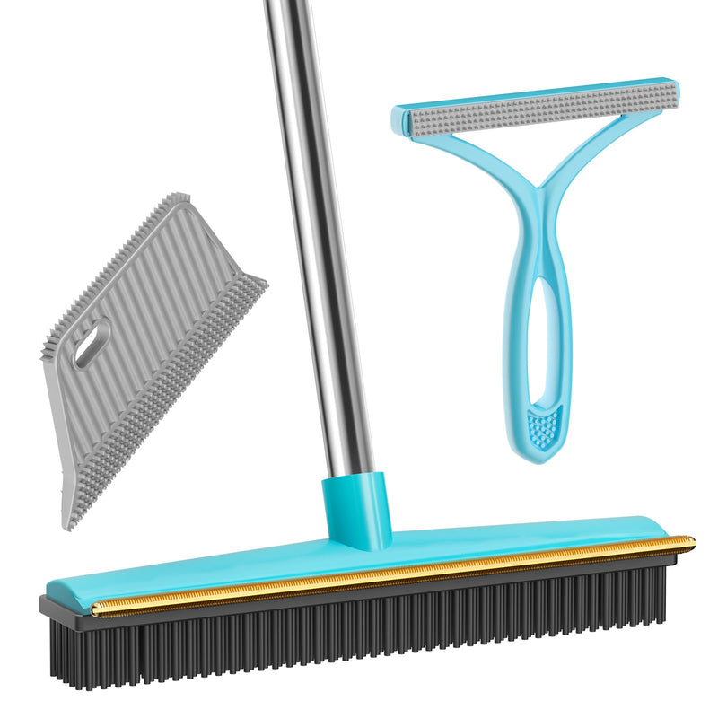 SOCCSO Carpet Rake for Pet Hair Removal (3 Pack),Dog Cat Fur Remover Rubber Broom,Carpet Rake - 60