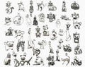 Kinteshun Assorted Cats Pet Charm Pendant for DIY Jewelry Making Accessaries(42pcs,Antique Silver)