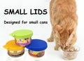 Comtim 3 Pack Cat Food Can Lids, Silicone Small Pet Food Can Lids Covers for 3 oz Cat Food Cans