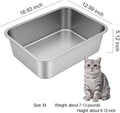 Idymere Stainless Steel Litter Box with High Sided, Metal Cat Litter Box, Odor-Free, Non-Stick Litterbox Pan, Easy to Clean Pet Supplies Toilet Tray for Indoor Cats, Kittens or Multicat Homes