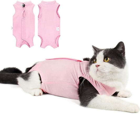 Cat Recovery Suit for Abdominal Wounds Cat Onesie After Surgery Female