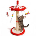 MOYMO Carousel Interactive Cat Toys for Indoor Cats, 39" Tall Cat Scratching Posts for Indoor Cats Adults with Rotating Top, Cute Cat Scratch Post with Hanging Cat Toys, Large